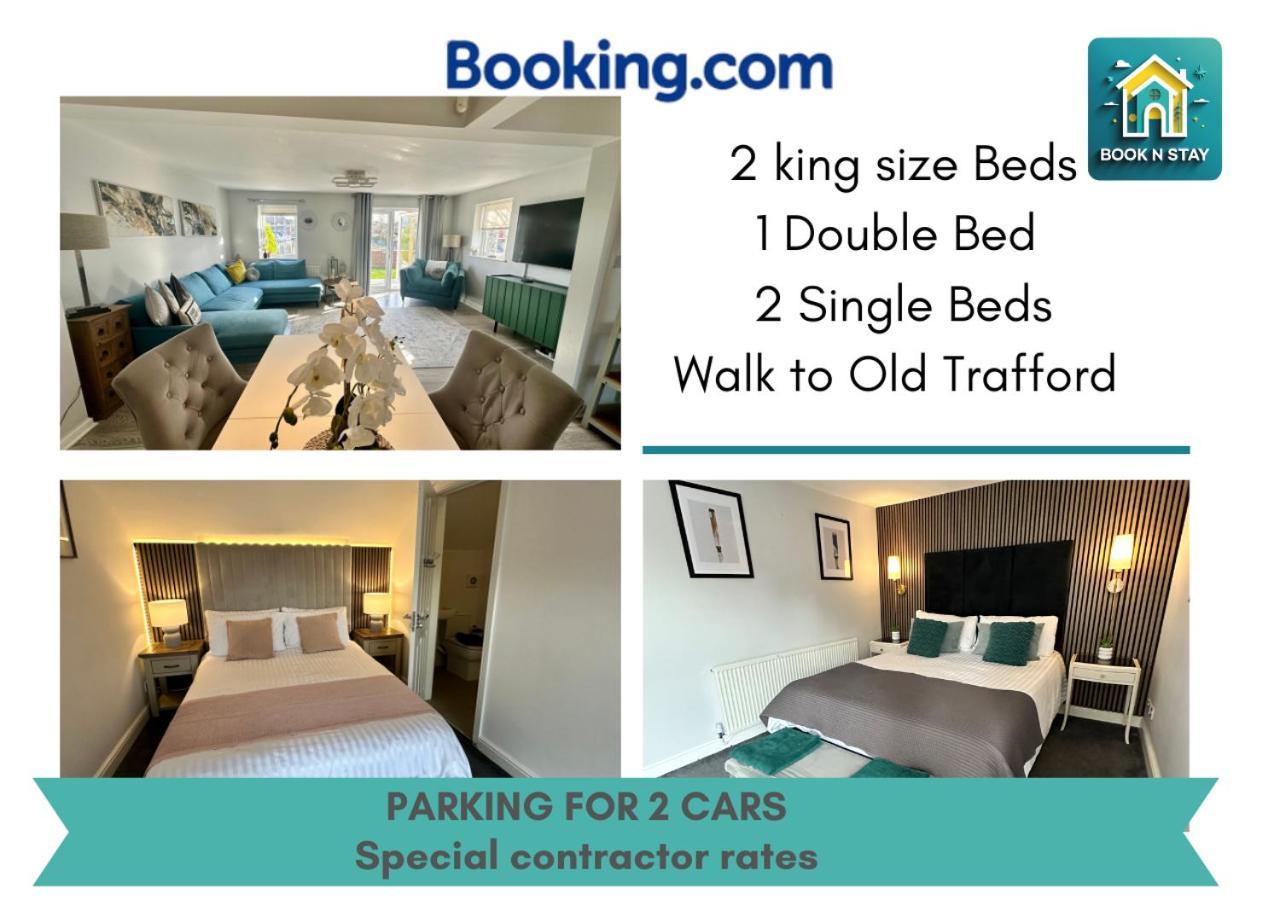 Waterside Mufc & Trafford Centre Townhouse 4 Bedroom Free Parking Манчестър Екстериор снимка